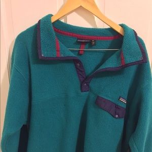 VINTAGE teal Patagonia fleece